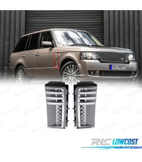 ENTRÉES D'AIR LATÉRALES RANGE ROVER VOGUE 05-12 LOOK AUTOBIOGRAPHY ARGENT MAT CHROME