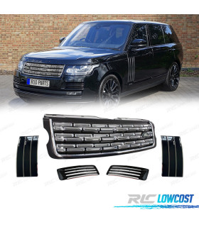 GRILLES RANGE ROVER VOGUE 13-17 LOOK SVA AUTOBIOGRAPHY NOIR BRILLANT CHROMÉ
