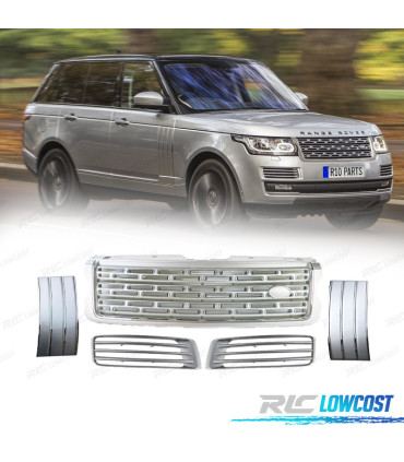KIT GRILLES RANGE ROVER VOGUE 13-17 LOOK SVA AUTOBIOGRAPHY ARGENT CHROMÉ
