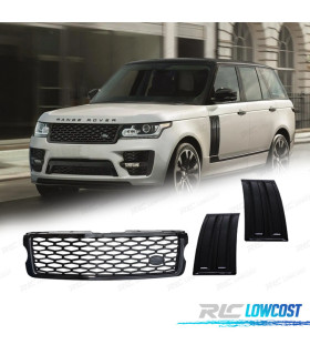 KIT GRILLE + ENTRÉES D'AIR LATÉRALES RANGE ROVER VOGUE 13-17 LOOK SVO NOIR BRILLANT