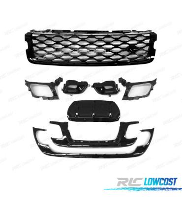 KIT GRILLES + DIFFUSEUR RANGE ROVER VELAR 17- LOOK R DYNAMIC NOIR BRILLANT