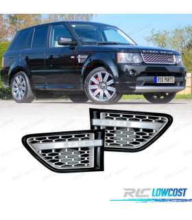 ENTRÉES D'AIR LATÉRALES RANGE ROVER SPORT 10-13 NOIR BRILLANT ARGENT LOOK AUTOBIOGRAPHY