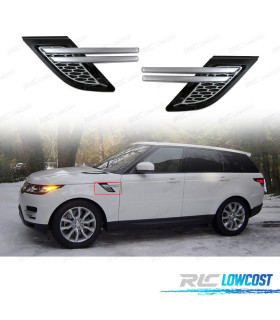 ENTRÉES D'AIR LATÉRALES RANGE ROVER SPORT 14-17 NOIR BRILLANT ARGENT