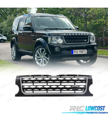 GRILLE LAND ROVER DISCOVERY III 05-09 LOOK DISCOVERY 4 NOIR BRILLANT BORD CHROME