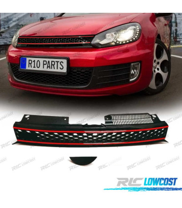 CALANDRE VOLKSWAGEN VW GOLF 6 LOOK GTI NOIR ROUGE