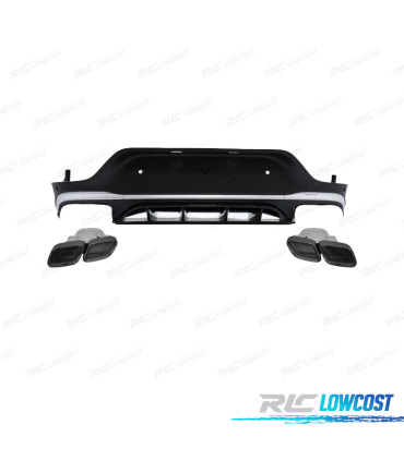 DIFFUSEUR MERCEDES GLC C253 COUPE 19-22 LOOK AMG GLC63 NOIR CHROMÉE
