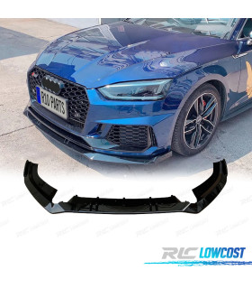 SPOILER LAME DE PARE-CHOCS AVANT AUDI A5 17-20 LOOK RS5 ABT NOIR BRILLANT