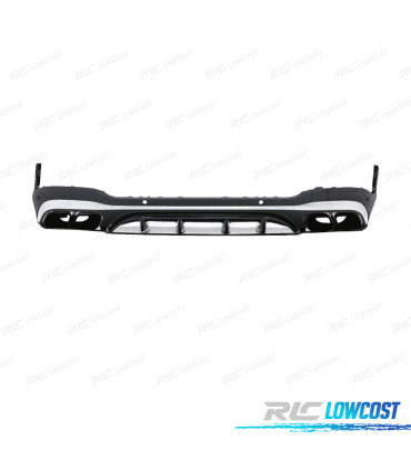 DIFFUSEUR MERCEDES GLC X253 SUV 19-22 LOOK AMG GLC63 NOIR CHROMÉE
