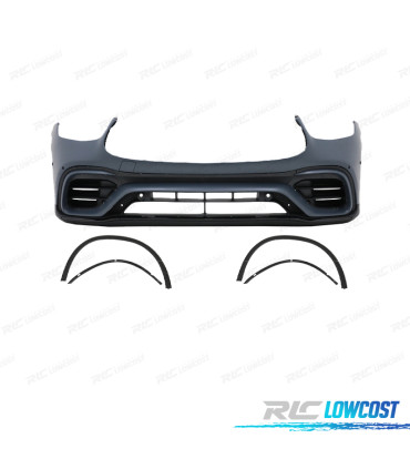 PARE-CHOCS AVANT MERCEDES W253 20-22 LOOK GLC63 + PASSAGES DE ROUE