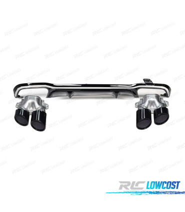 DIFFUSEUR MERCEDES W213 21-23 LOOK E53 NOIR CHROMÉE