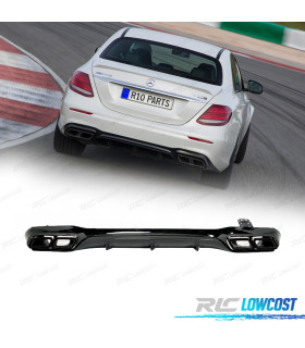 DIFFUSEUR ARRIÈRE MERCEDES W213 16-20 LOOK E63 NOIR BRILLANT