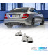 EMBOUTS D'ÉCHAPPEMENT MERCEDES W204 08-14 LOOK C63 CHROMÉE
