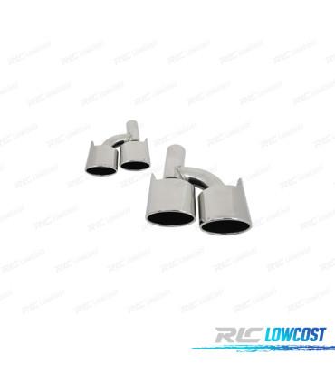 EMBOUTS D'ÉCHAPPEMENT MERCEDES CLASSE C W204 07-14 LOOK C63 CHROMÉE