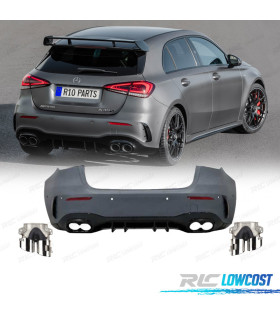 PARE-CHOCS ARRIÈRE MERCEDES W177 18- LOOK AMG A45 + EMBOUTS