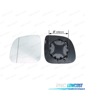 GLACE RÉTROVISEUR BASE GAUCHE VOLKSWAGEN VW TRANSPORTER T6 16-20 THERMIQUE