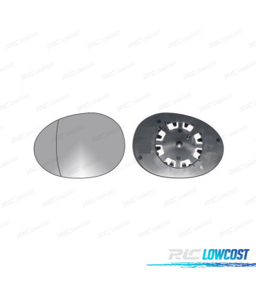 GLACE RÉTROVISEUR BASE GAUCHE PEUGEOT 107 05-13 ASPHÉRIQUE