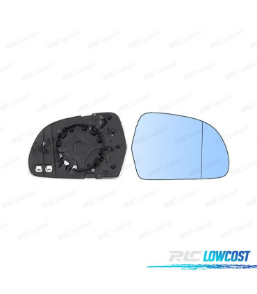 GLACE RÉTROVISEUR BASE DROITE SKODA SUPERB 08-15 BLEU