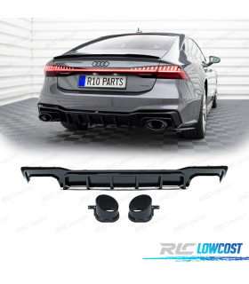DIFFUSEUR AUDI A7 19-23 LOOK RS7 NOIR BRILLANT