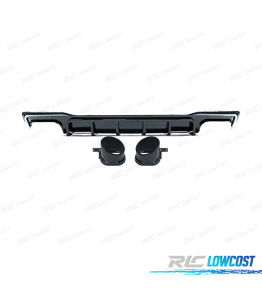 DIFUSEUR AUDI A7 18-23 LOOK RS7 NOIR BRILLANT CHROME