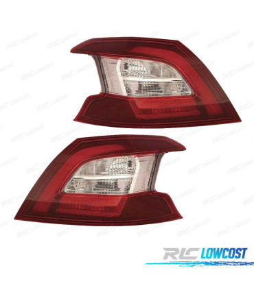 FEUX ARRIÈRE LED POUR PEUGEOT 308 II 13-17 BLANC ROUGE