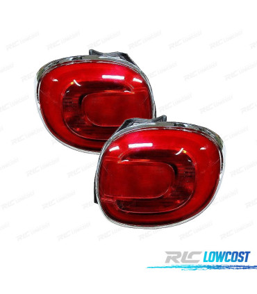 FEUX ARRIÈRE LED POUR FIAT 500L 12-17 CONTOUR CHROMÉ