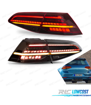FEUX ARRIÈRE LED VOLKSWAGEN VW GOLF 7 7.5 12-20 CLIGNOTANTS DYNAMIQUES FUMÉS