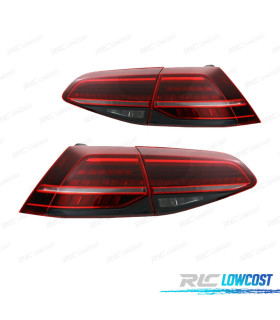 FEUX ARRIÈRE LED VOLKSWAGEN VW GOLF 7 7.5 12-20 CLIGNOTANTS DYNAMIQUES ROUGE