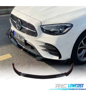 SPOILER LAME FRONTAL MERCEDES CLASSE E W213 21- LOOK AMG NOIR BRILLANT