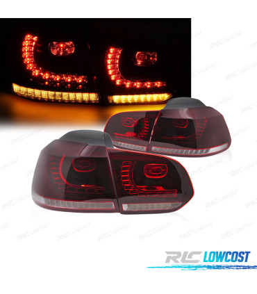 FEUX ARRIÈRE POUR VOLKSWAGEN VW GOLF 6 08-13 LED ROUGE BLANC