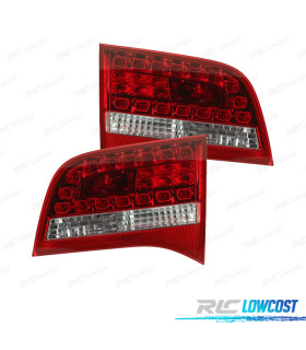 FEUX ARRIÈRE POUR AUDI A6 AVANT RESTYLING 08-10 LED BLANC ROUGE