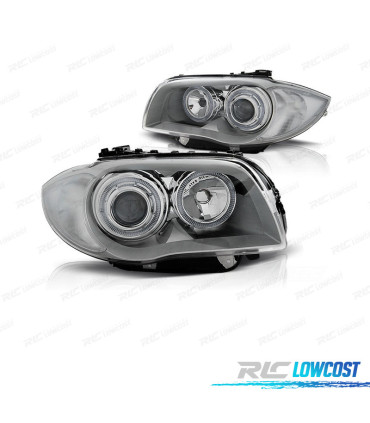 PHARES BMW E81 E87 E82 E88 ANGEL EYES CCFL CHROMÉS