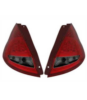 FEUX ARRIÈRE FORD FIESTA MK7 08-12 LED ROUGE FUMÉ