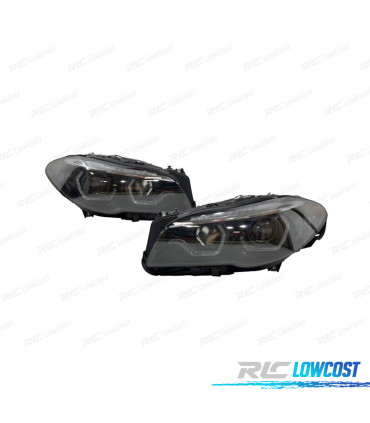 PHARES BMW F10 F11 14-16 XENON DRL LUMIÈRE DIURNE DYNAMIQUES FOND NOIR