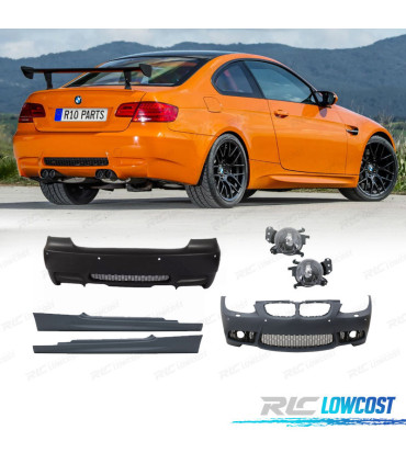 KIT CARROSSERIE BMW E92 E93 06-10 LOOK M3 + PHARES ANTIBROUILLARD