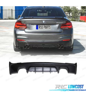 DIFFUSEUR ARRIÈRE BMW F22 13-15 LOOK M PERFORMANCE NOIR MAT