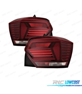 FEUX ARRIÈRE VOLKSWAGEN VW POLO 17-21 BLANC ROUGE