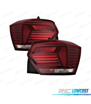 FEUX ARRIÈRE VOLKSWAGEN VW POLO 17-21 BLANC ROUGE