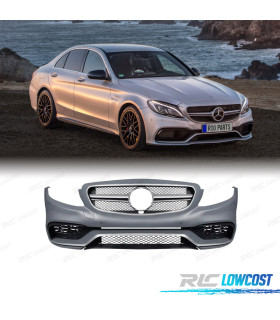 PARE-CHOCS AVANT MERCEDES CLASSE C W205 14-18 LOOK AMG PDC + CALANDRE