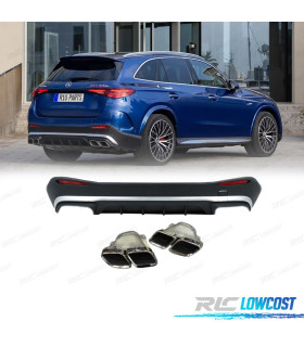 DIFFUSEUR MERCEDES GLC X254 23- LOOK AMG GLC63 NOIR ARGENT