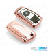 COQUE BOITIER POUR CLÉ BMW CARRÉ COULEUR OR ROSE