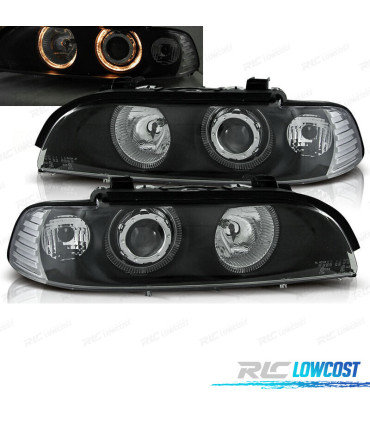 PHARES BMW E39 95-00 ANGEL EYES FOND NOIR