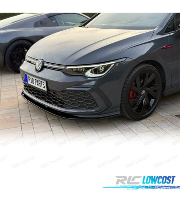 SPOILER LAME PARE-CHOCS AVANT VOLKSWAGEN VW GOLF MK8 NOIR BRILLANT