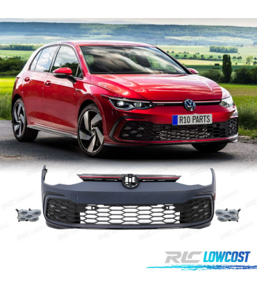 PARE-CHOCS AVANT VOLKSWAGEN VW GOLF 8 LOOK GTI PDC + FEUX ANTIBROUILLARDS