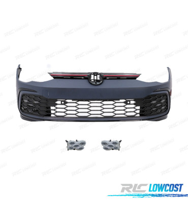 PARE-CHOCS AVANT VOLKSWAGEN VW GOLF 8 19-24 LOOK GTI PDC + FEUX ANTIBROUILLARDS