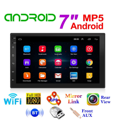 AUTORADIO 2DIN 9" TACTILE ANDROID 13 BLUETOOTH USB SD