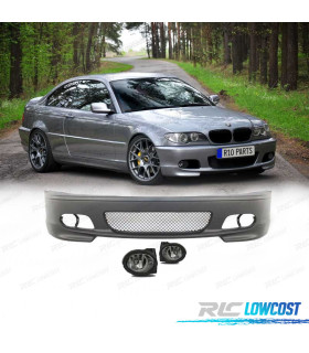 PARE CHOCS FRONTAL BMW E46 COUPE CABRIO + ANTIBROUILLARDPACK LOOK M