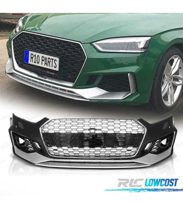 PARE-CHOCS AVANT AUDI A5 F5 17-19 LOOK RS5 ARGENT PDC