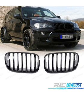 CALANDRES BMW X5 E70 X6 E71 07-14 LOOK M PERFORMANCE NOIR BRILLANT