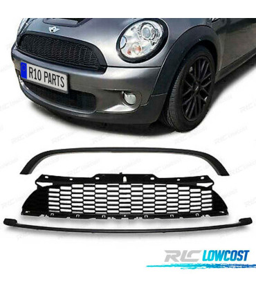 CALANDRE MINI COOPER R56 R57 R55 10-15 LOOK JCW NOIR BRILLANT