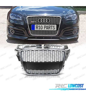 CALANDRE AUDI A3 8P 08-12 LOOK RS CHROMÉ NOIR